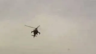 US Apache destroys a Taliban position after Canadian forces call in an airstrike - (2011)