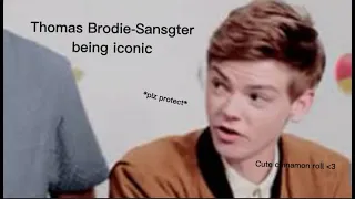 Thomas Brodie Sangster being iconic for 2 minutes straight