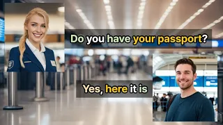 [Questions and Answers 2 Parts] English Speaking Practice | Basic Conversation (at the airport etc)