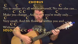 Within You Without You (Beatles) Strum Guitar Cover Lesson in C with Chords/Lyrics