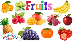 Pre School Learning For Kids - 100 Fruits Names With Pictures -  Learn at Home - English Vocabulary