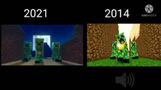 Minecraft Creeper Raps comparison new and old (Element Animation Version)
