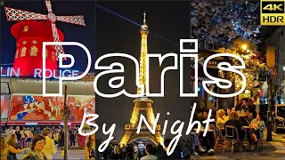 Paris By Night Exploration with Captions #travel 4K