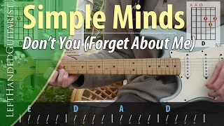 Simple Minds - Don't You Forget About Me guitar lesson