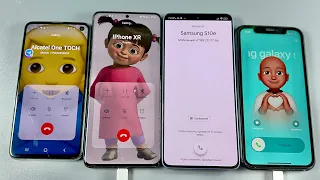 Incoming Call Samsung Galaxy vs IPhone XR | Samsung Galaxy S20+ Redmi Note 13 PRO IPhone XR S10e