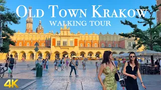 Old Town in Krakow | 4K City Walking Tour with City Sounds