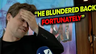 Magnus Carlsen: "Far from happy with my play, but never mind that!"