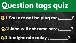 question tag quiz with answer (15 question )