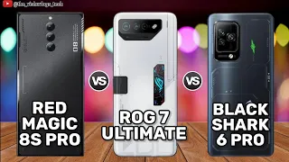 Nubia Red Magic 8S Pro vs Asus ROG 7 Ultimate vs Xiaomi Black Shark 6 Pro || Top Gaming Smartphone