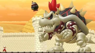 New Super Mario Bros U - Dry Bowser Boss Battle