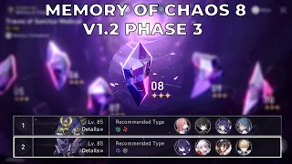 [Honkai Star Rail] Memory of Chaos 8 v.1.2.3 (3 Stars) | E6 Asta,Pela,Natasha & Selle,Tingyun,Clara