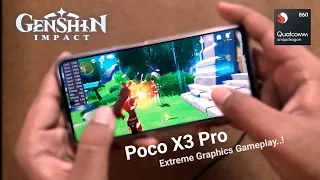 Genshin impact on Poco X3 Pro | Ultimate Graphics Test | Snapdragon 860 | 8GB RAM⚡