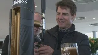 Tom Cruise pours a pint at Guinness factory during Dublin visit