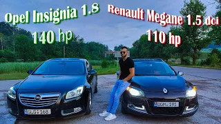 Opel Insignia vs Renault Megane #DragRace