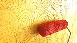 WALL  PUTTY TEXTURE USE ROBBER ROLLER TO CREATE PATTERN