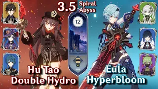 Spiral Abyss 3.5 - C0 Hutao Double Hydro & C0 Eula Hyperbloom | Floor 12 - 9 Stars | Genshin Impact