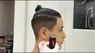 Corte de cabelo masculino coque samurai - Haircut top knot