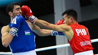 Abdumalik Khalokov (UZB) vs. Junmilardo Ogayre (PHI) Strandja Tournament 2023 (57kg)