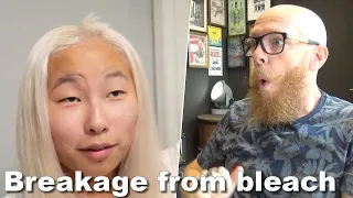 Breakage from Bleaching  - Hair Buddha reaction video #hair #beauty