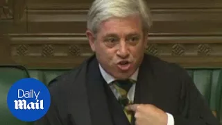 'Show some respect': Bercow rebukes clapping SNP MPs - Daily Mail