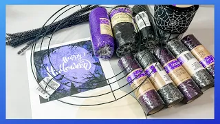 Easy Halloween Wreath DIY || Dollar Tree Wreath || Easy Wreath Method