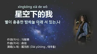 戴羽彤(대우동) - 星空下的我 (별이 총총한 밤하늘 아래 서 있는 나) 【중국노래 가사번역】