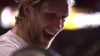 Follow Dirk Nowitzki through the 2011 trophy ceremony