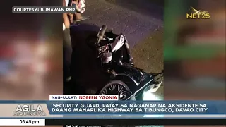 Security guard, patay sa naganap na aksidente sa Maharlika Highway sa Tibungco, Davao City