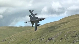 Awesome Ground Hugging Tornado Jet In The Welsh Mountains.