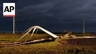 Multiple tornadoes take down several wind turbines in Iowa