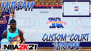 SPACE JAM 2 CUSTOM COURT TUTORIAL! TUNE SQUAD ARENA! NBA 2K21 MyTeam! CREATION! How to make! LeBRON!