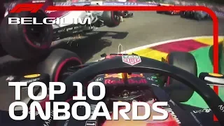 Lap 1 Chaos, Dazzling Passes And The Top 10 Onboards | 2019 Belgian Grand Prix