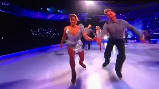 Jayne Torvill, Christopher Dean and Professionals Skaters skating in Dancing on Ice Final 2020