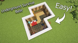 Minecraft: Underground Survival House Tutorial🏠