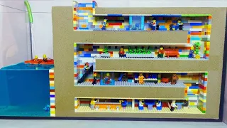 SECRET LEGO Survival BASE - Underground LEGO CITY Flood - Doomsday Shelter