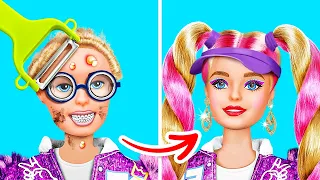 ¡MUÑECA TRISTE RECIBE UNA TRANSFORMACIÓN DE BELLEZA! Artesanías diminutas por 123 GO! CHALLENGE