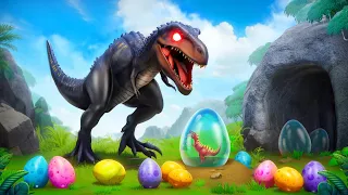 Super Mother Dinosaur Protects Eggs from Evil Dino - Jurassic Eggs Adventure Cartoons 2024