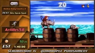 Scrubathon IV | Donkey Kong Country 2 | 102% Speed Run | 1:36:18
