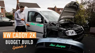 VW Caddy 2K Budget Build - Episode 2 (Door Hinge & VW Touran Bumper)