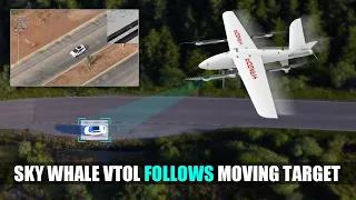 Sky Whale VTOL follows moving target during routine patrol route
