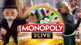 ROLLS WITH MULTIPLIER!! MONOPOLY LIVE BIG WIN - GAME SHOW FROM EVO GAMING FROM CASINODADDY STREAM