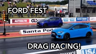 Focus RS vs Fiesta ST DRAG RACE! | FORD FEST 2016