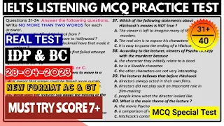 IELTS Listening MCQs Practice Test | IELTS Listening Test 2023 | 28-04-2023