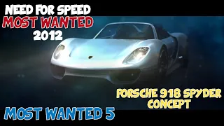 Most Wanted Car - 5 | Porsche 918 Spyder Concept | Need for Speed Most Wanted 2012 | Complete Race