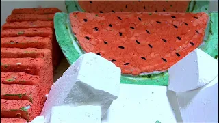 Watermelon 🍉 + fresh plain blocks |ODDLY satisfying| creative asmr