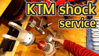 KTM WP XACT rear shock maintenance how to