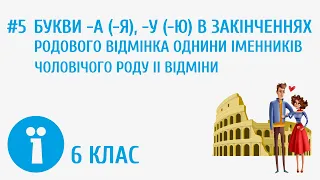 Букви -а(-я), -у(-ю) в закінченнях родового відмінка однини іменників чоловічого роду ІІ відміни #5