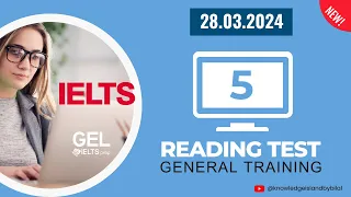 IELTS Computer Based Reading Test | IELTS General Training Reading Test 2024 | IELTS Reading Test 5