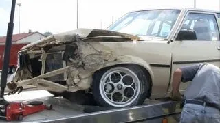 8 Second Toyota Corolla Drag Race Crash - CAR TOTAL LOSS, or not?