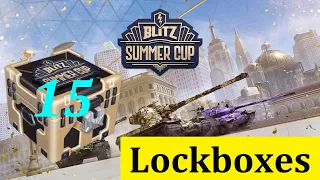 x15 Blitz Summer Cup Lockboxes Opening! - World of Tanks Blitz FREE TANKS!